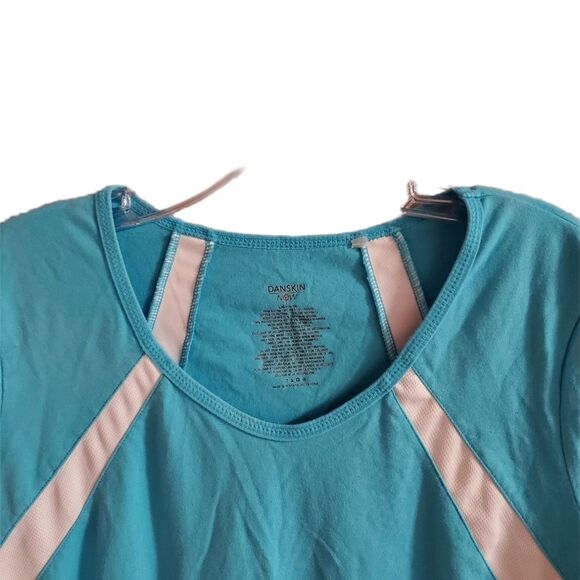 Womens Danskin shirt •blue/white•large - Picture 7 of 10